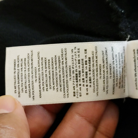 Michael Kors| Black Shimmering Cowlneck Sweater With Drawstring Sides - Picture 14 of 17